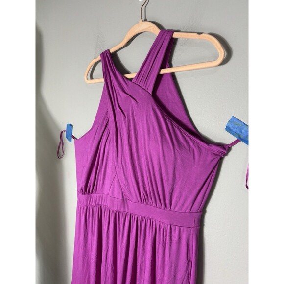 Soma Soft Jersey Crossover Halter built in bra lounge Maxi Bra Dress XXL - Picture 5 of 16